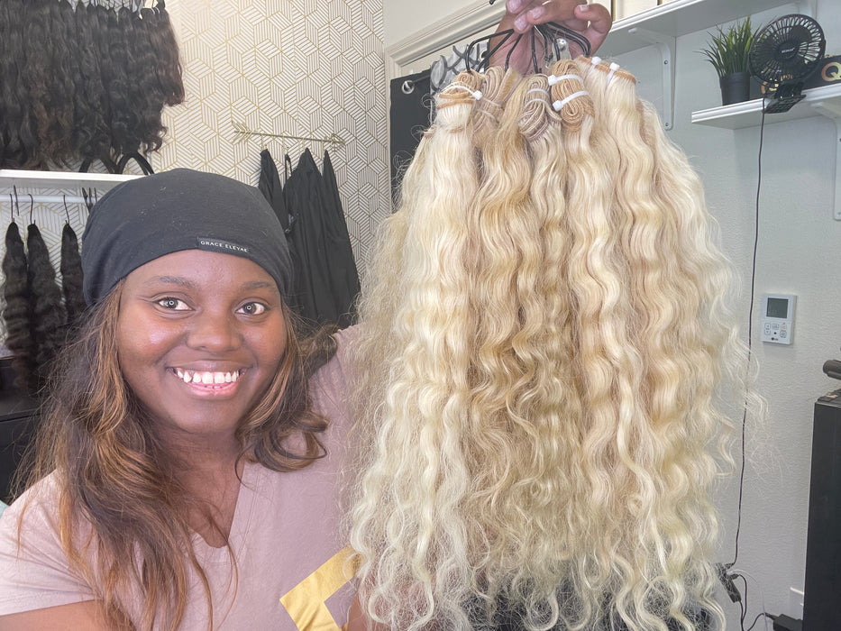 Indian Curly - 613 Blonde 13x6 HD Lace Frontal