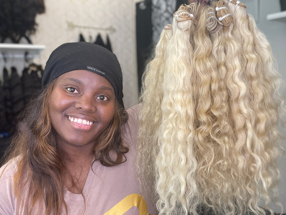 Indian Curly - 613 Blonde 5x5 HD Lace Closure