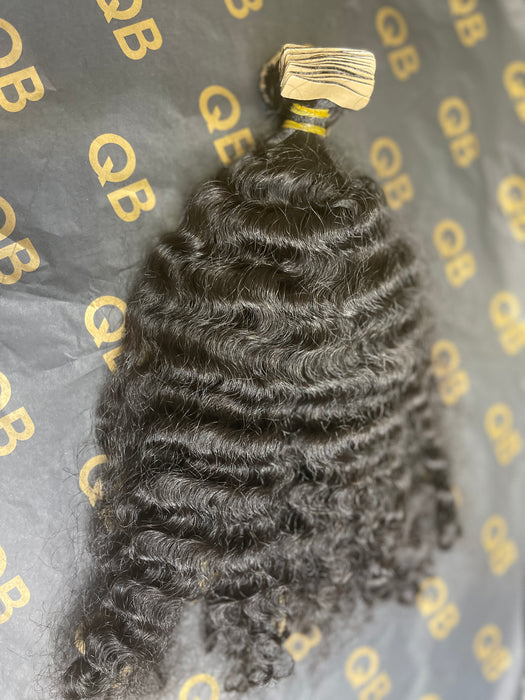 Burmese Wavy-Curly / Kinky Curly Tape-In Hair Extensions - QBWigCollections