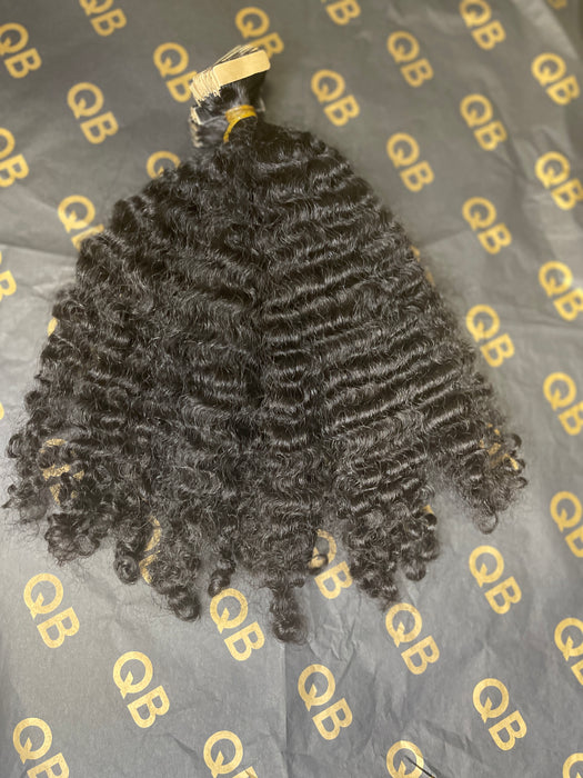 Burmese Wavy-Curly / Kinky Curly Tape-In Hair Extensions - QBWigCollections